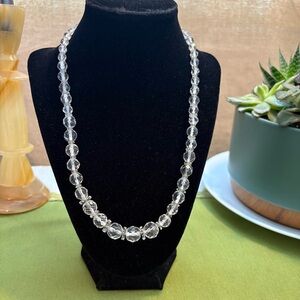 Antique Glass Crystal Beaded Necklace